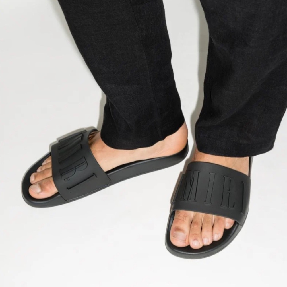 AMIRI Pool slide In Black And White
